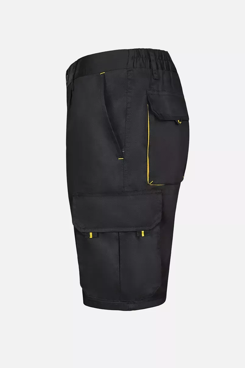 Velilla 103007-00-17, Work Shorts, Black/Yellow, image 2