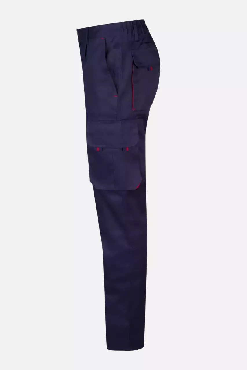 Velilla 103004-01-12, Work Trousers, Marine Blue/Red, image 3, gallery thumbnail