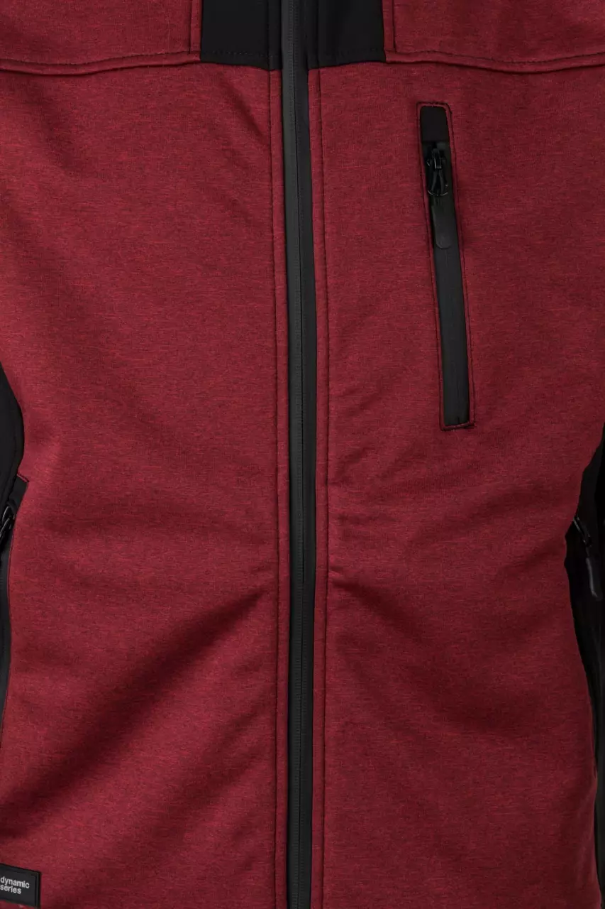 Velilla 206007-77-00, Work Jacket, Heather Maroon/Black, image 7, gallery thumbnail