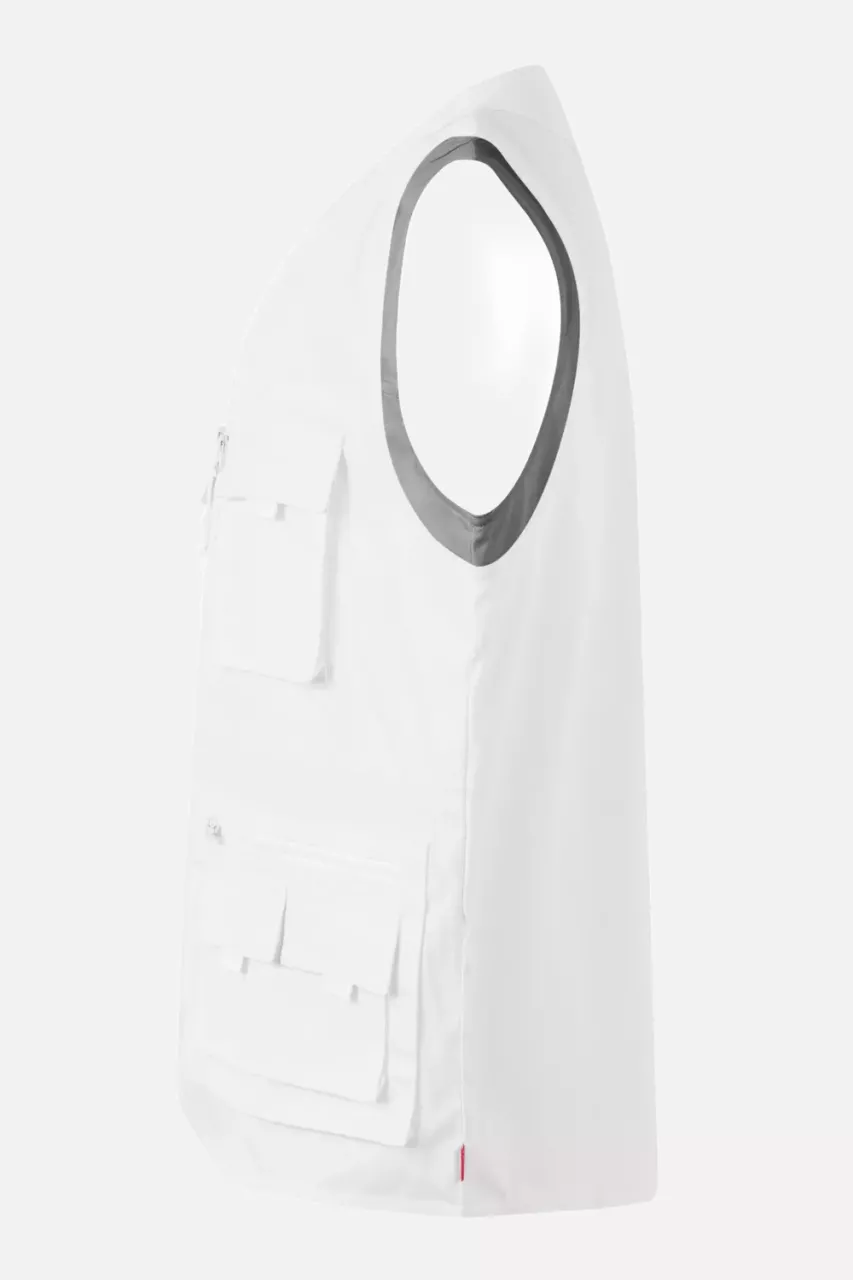 Velilla 105901-07, Work Vest, White, image 3, gallery thumbnail