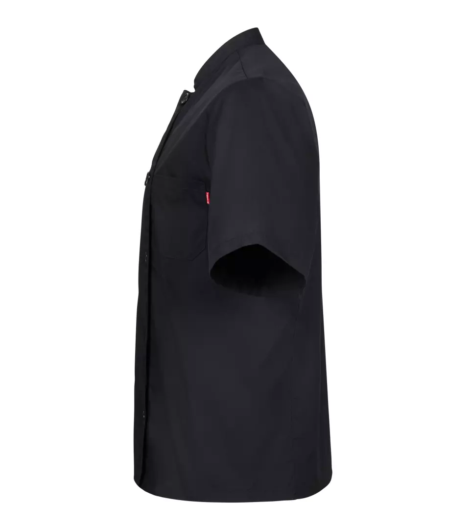 Velilla 405201-00, Short-Sleeved Chef Jacket, Black, image 2, gallery thumbnail