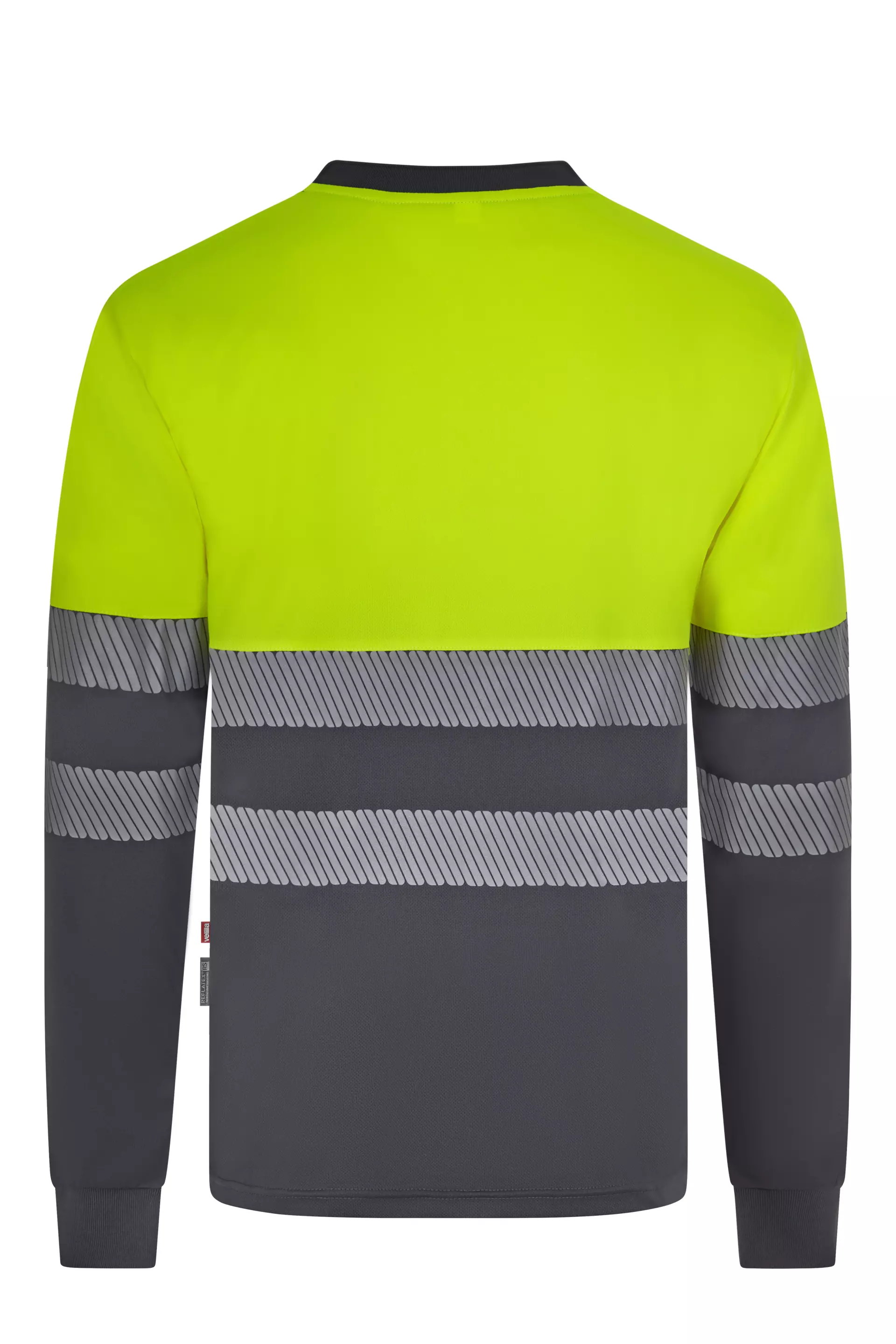 Velilla 305635-08-20-1, High-Vis Long Sleeved T-Shirt, Grey/Hi-Vis Yellow, image 4