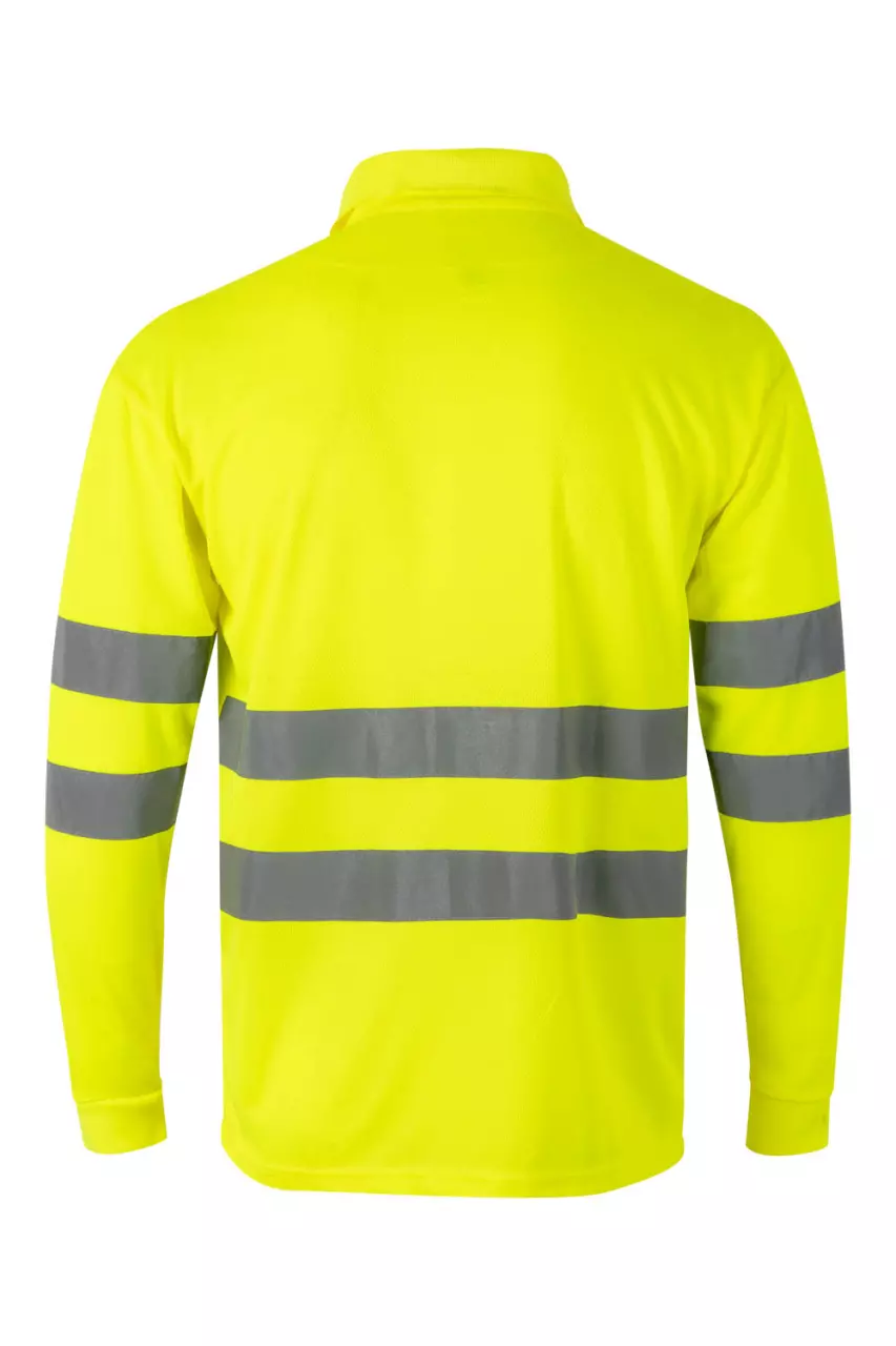 Velilla 174-20, Warnschutz-Langarm-Poloshirt, Warngelb, image 3, gallery thumbnail