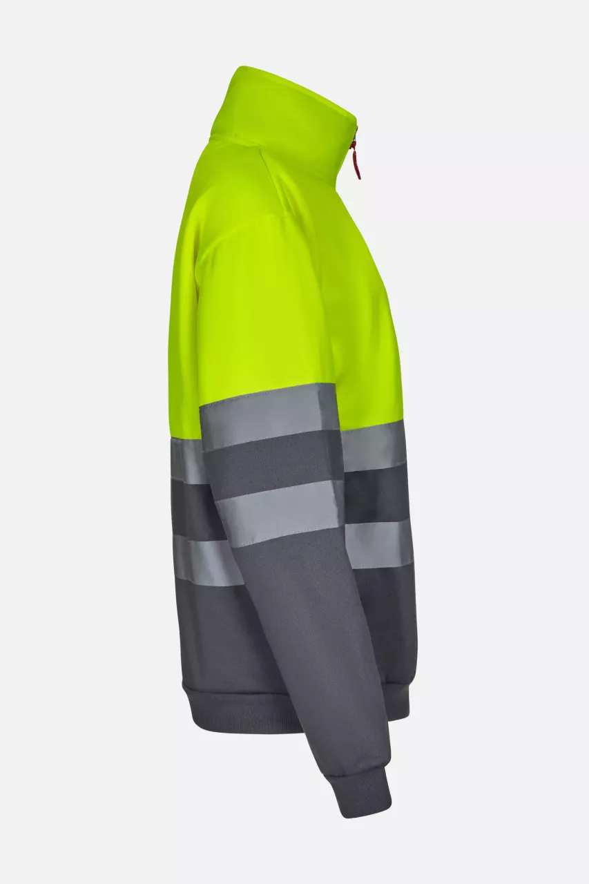 Velilla 305701-08-20, Warnschutz-Sweatshirt, Grau/Warngelb, image 2, gallery thumbnail