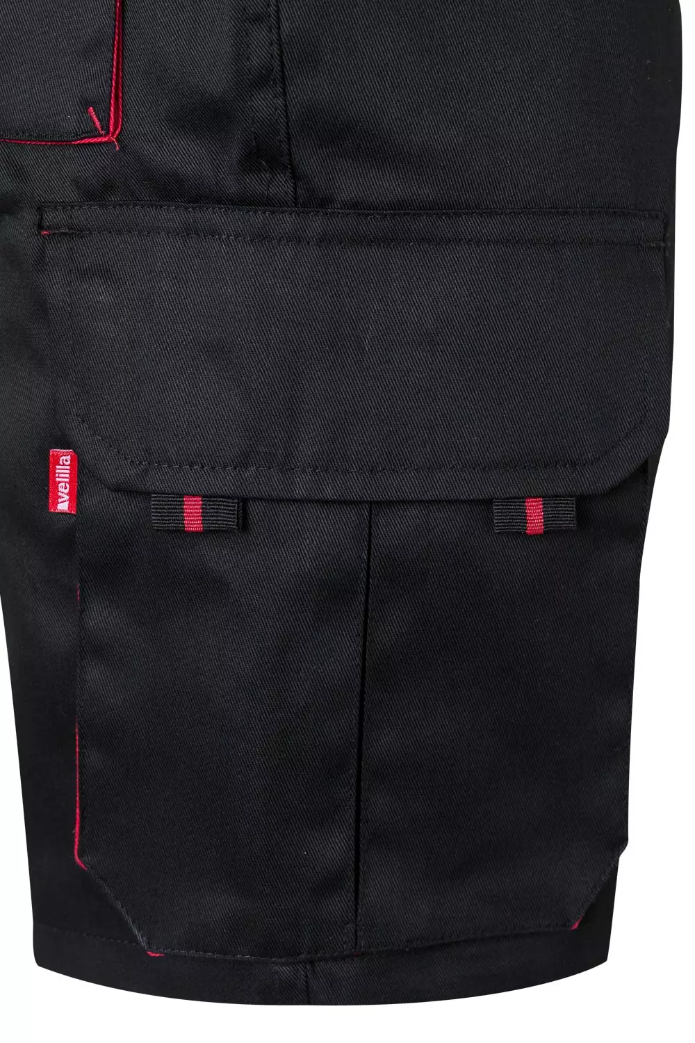 Velilla 103007-00-12, Work Shorts, Black/Red, image 6
