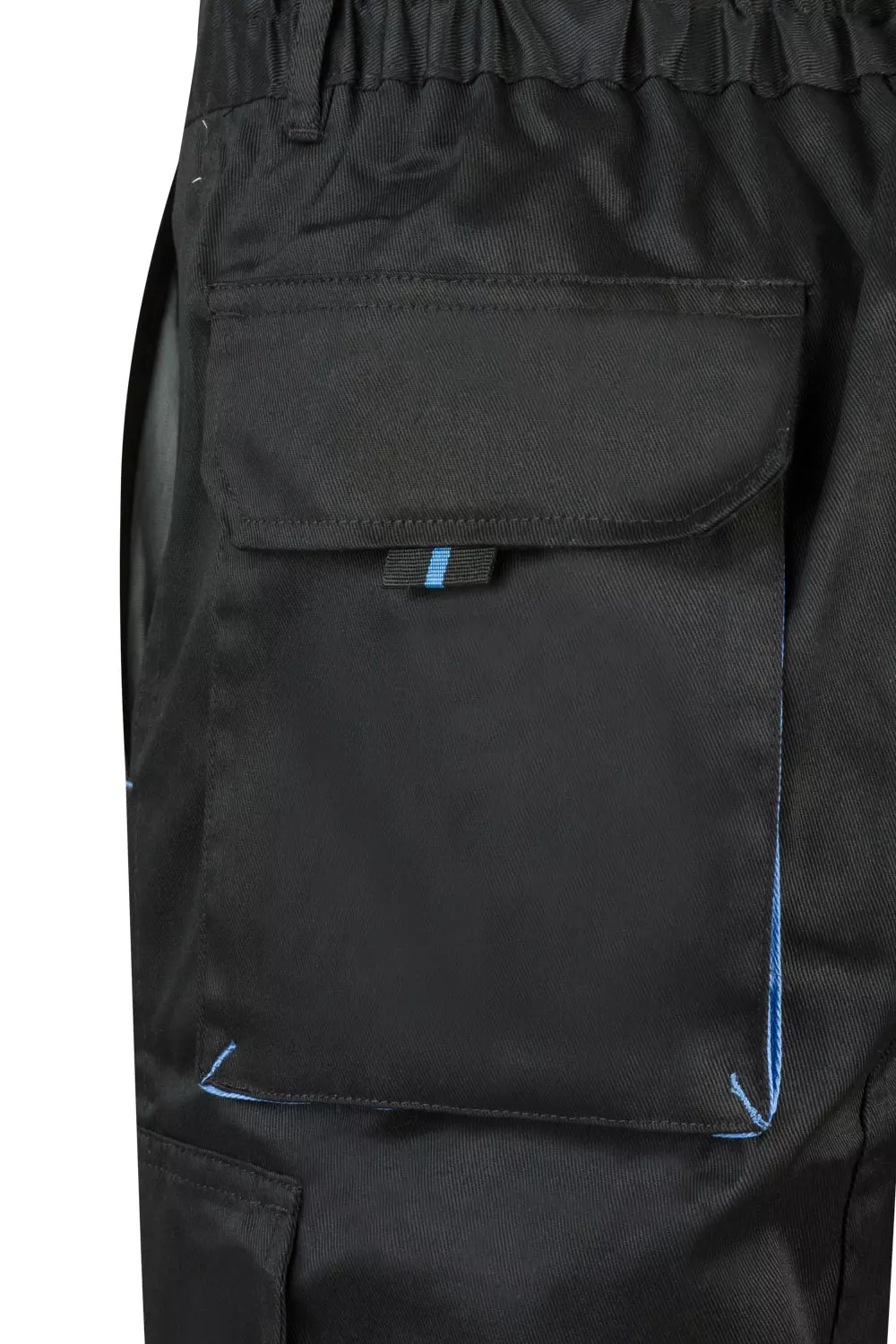 Velilla 103007-00-05, Work Shorts, Black/Sky Blue, image 5