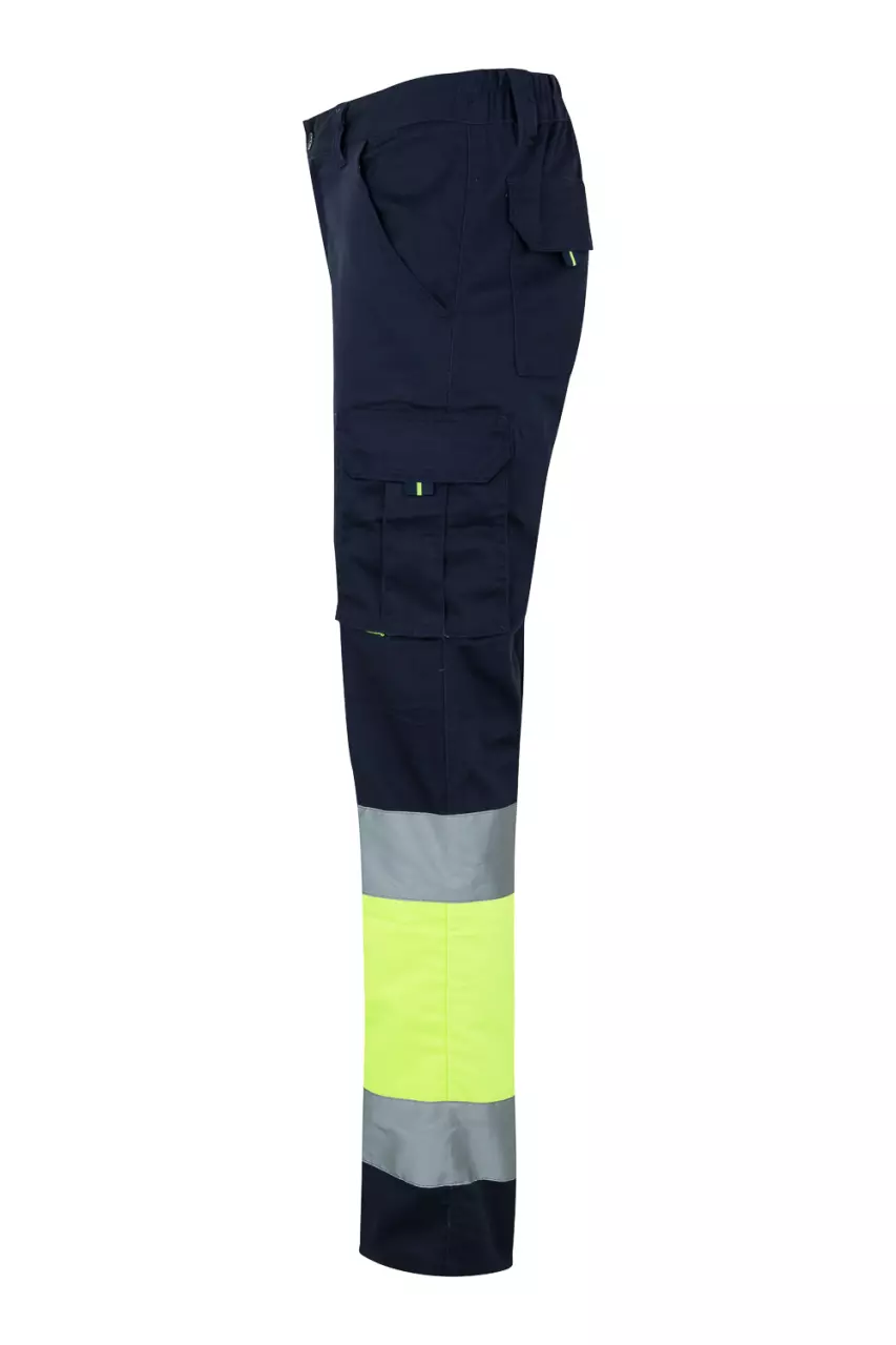 Velilla 303002S-61-20-1, High-Vis Work Trousers, Navy Blue/Hi-Vis Yellow, image 5, gallery thumbnail