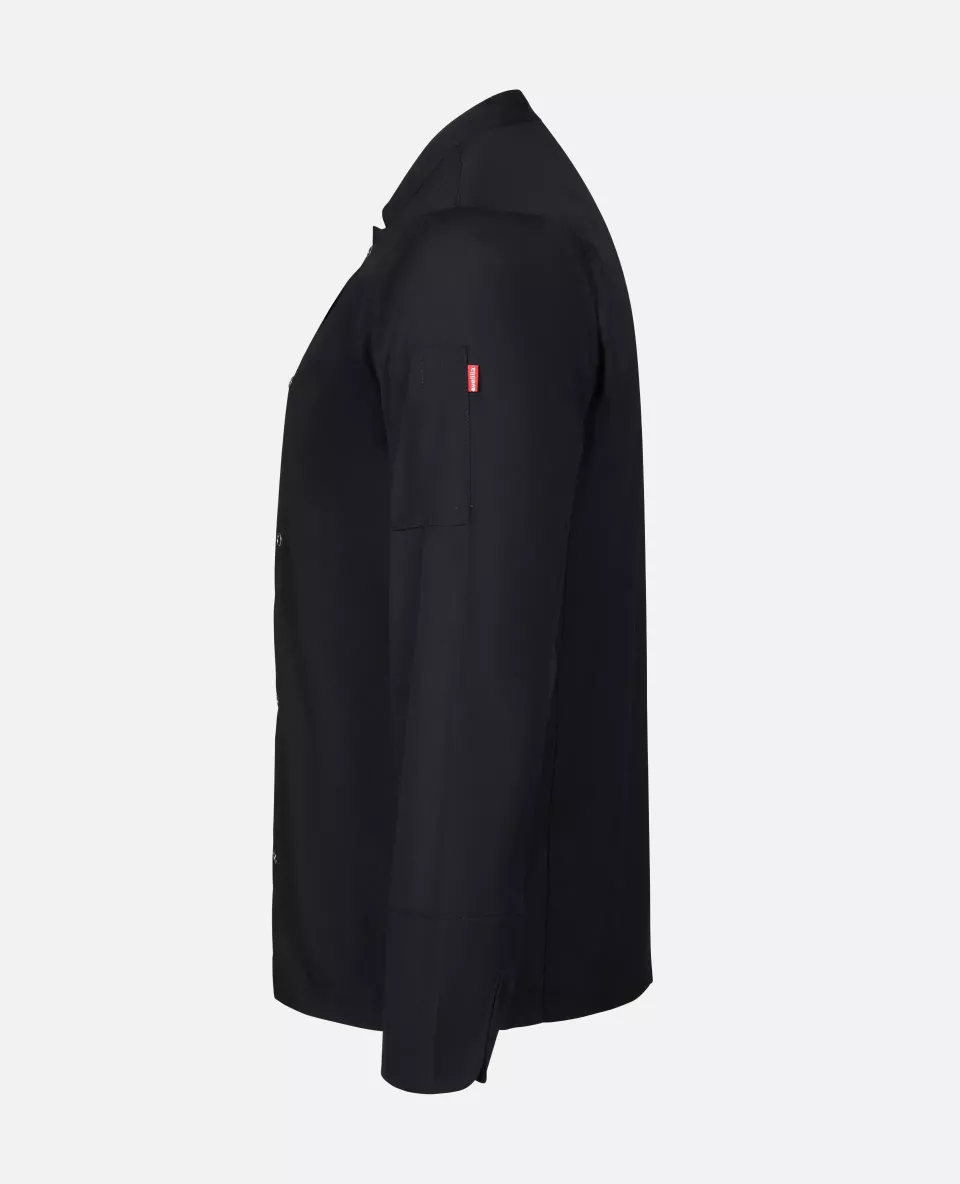 Velilla 405206-00, Long Sleeved Chef Jacket, Black, image 2, gallery thumbnail