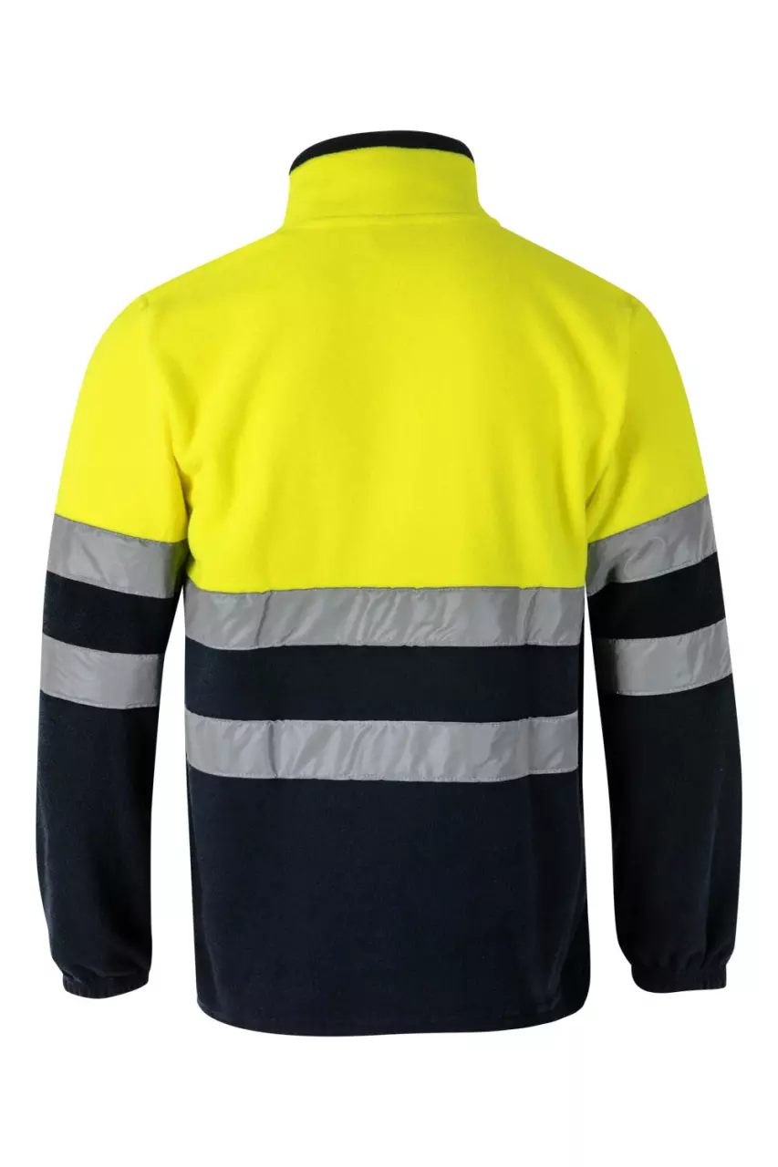 Velilla 0182-01-20-2, Warnschutz-Fleecejacke, Größe 4XL/5XL, Marineblau/Warngelb, image 2, gallery thumbnail
