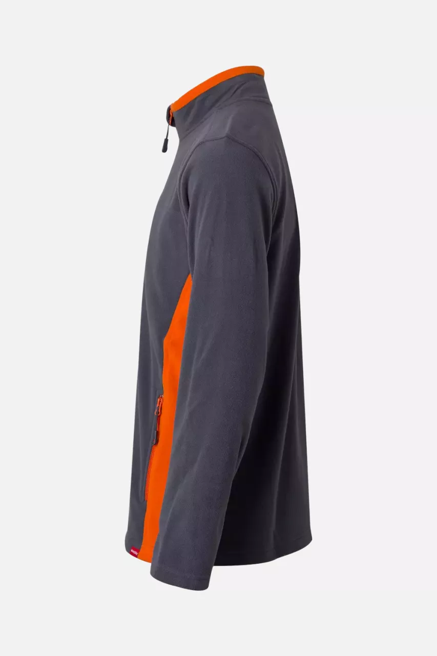 Velilla 201504-08-16, Fleece Jacket, Grey/Orange, image 3, gallery thumbnail