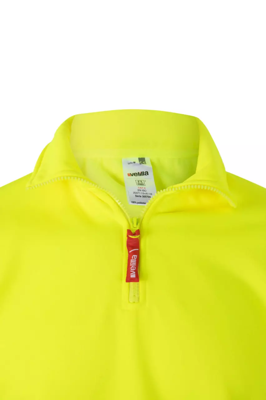 Velilla 305704-20, High-Vis Sweatshirt, Hi-Vis Yellow, image 5, gallery thumbnail