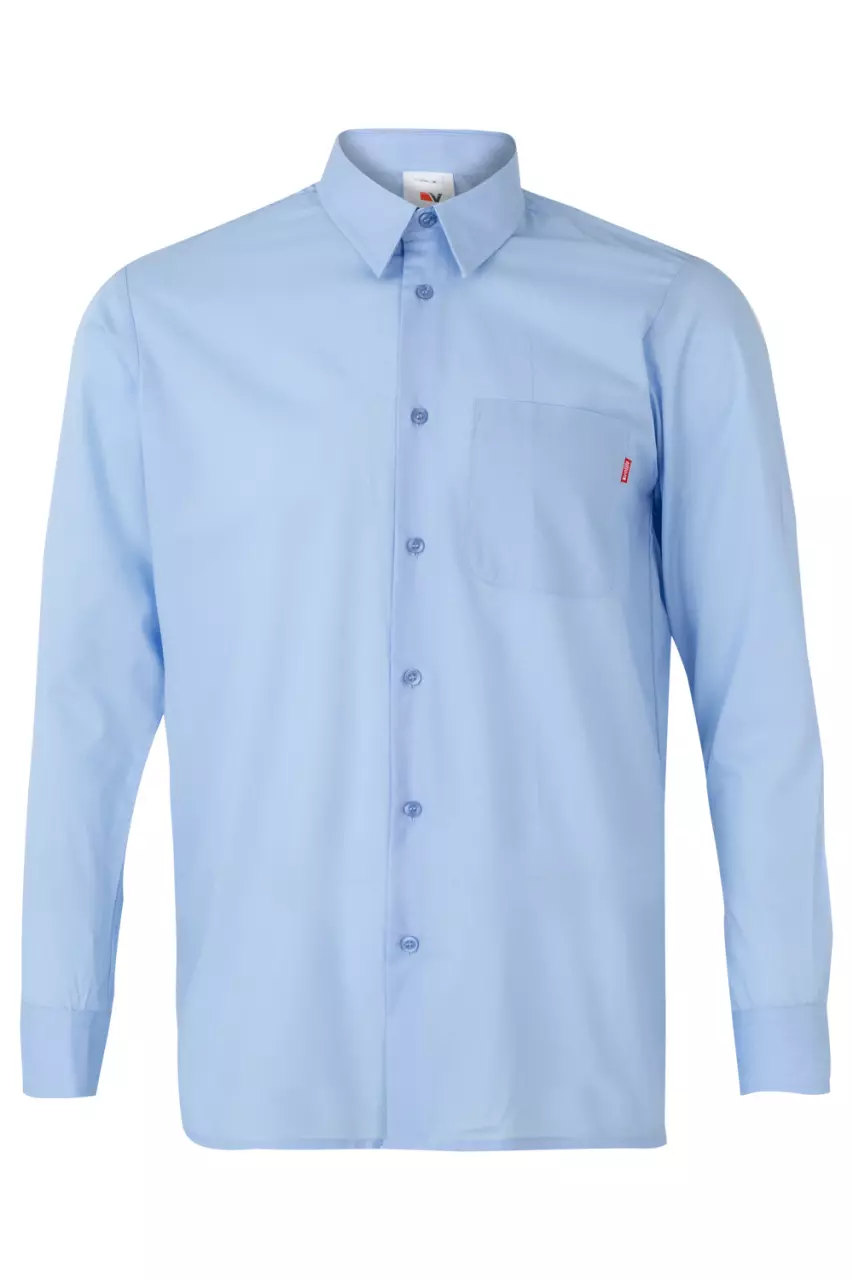 Velilla 529-05, Long Sleeved Work Shirt, Sky Blue, image 1, gallery thumbnail