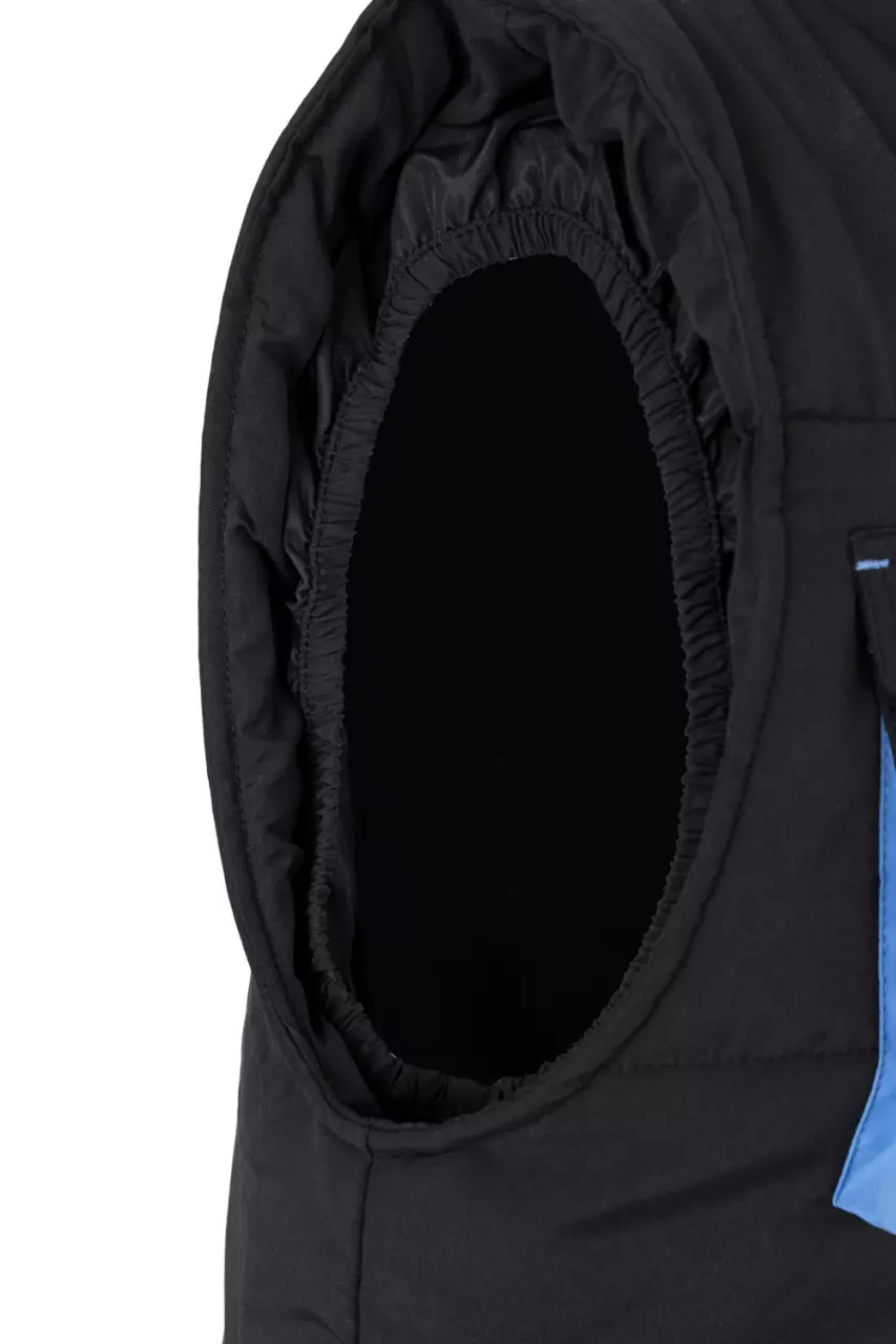 Velilla 205902-00-05, Padded Work Vest, Black/Sky Blue, image 3, gallery thumbnail