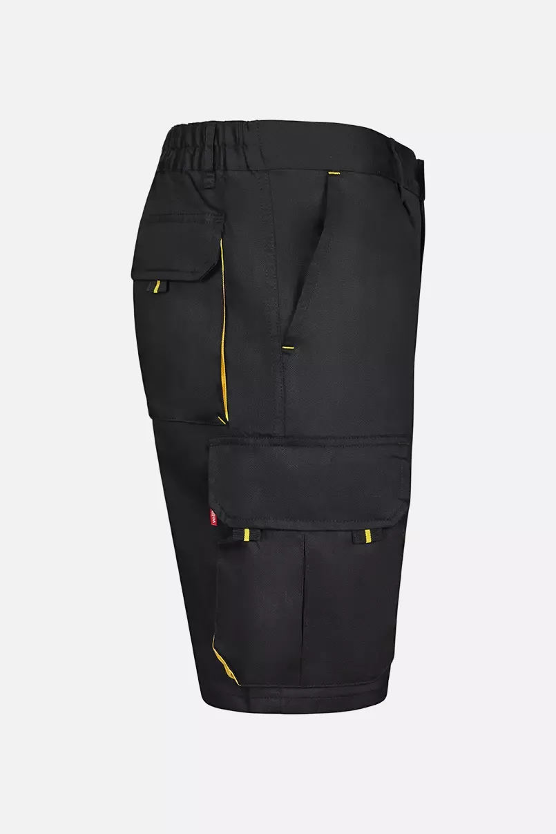 Velilla 103007-00-17, Work Shorts, Black/Yellow, image 3