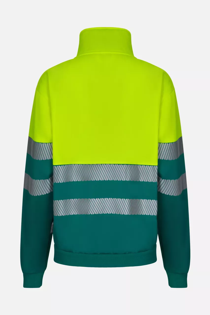 Velilla 305703-02-20, High-Vis Sweatshirt, Green/Hi-Vis Yellow, image 2, gallery thumbnail
