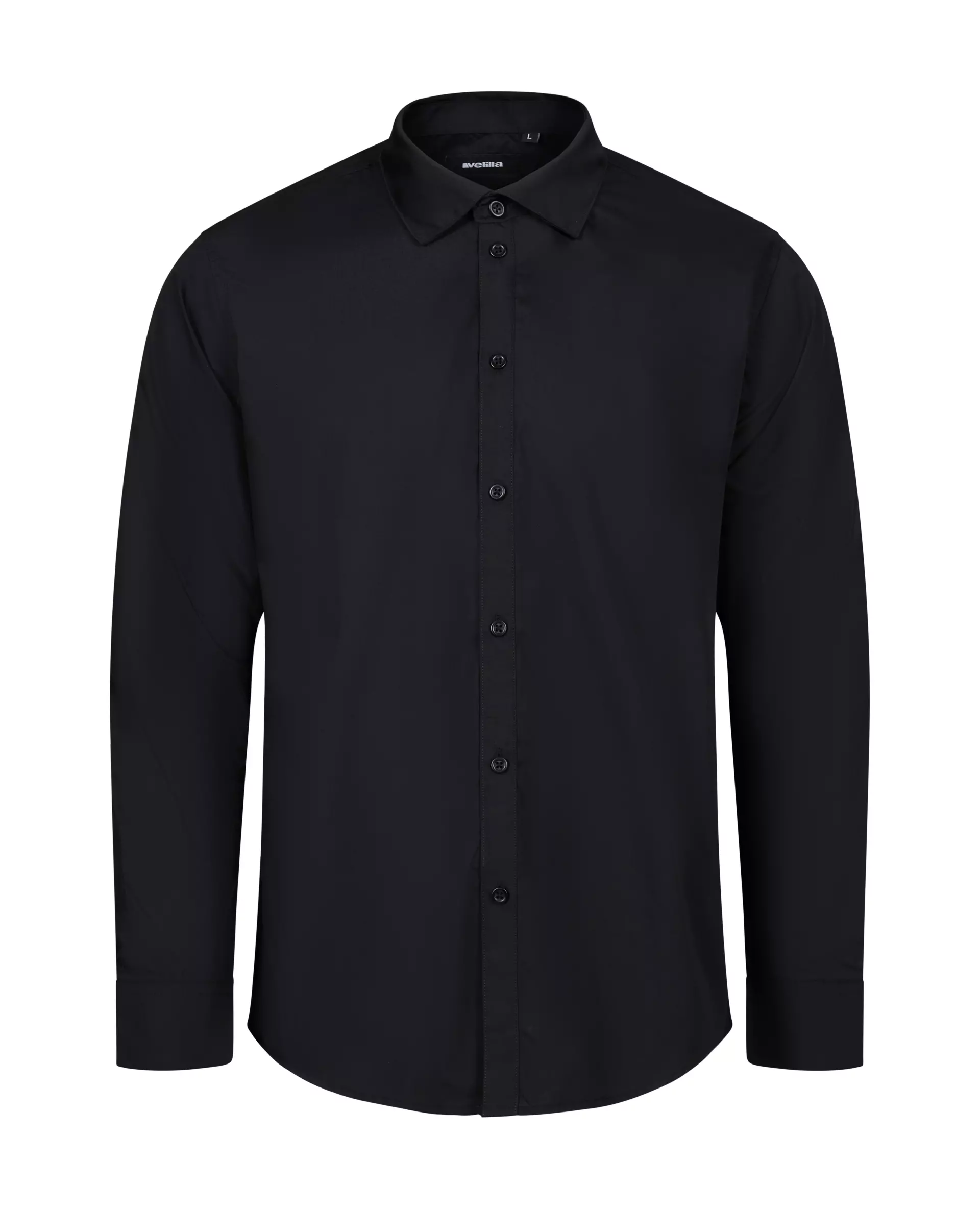 Velilla 405009-00, Long Sleeved Work Shirt, Black