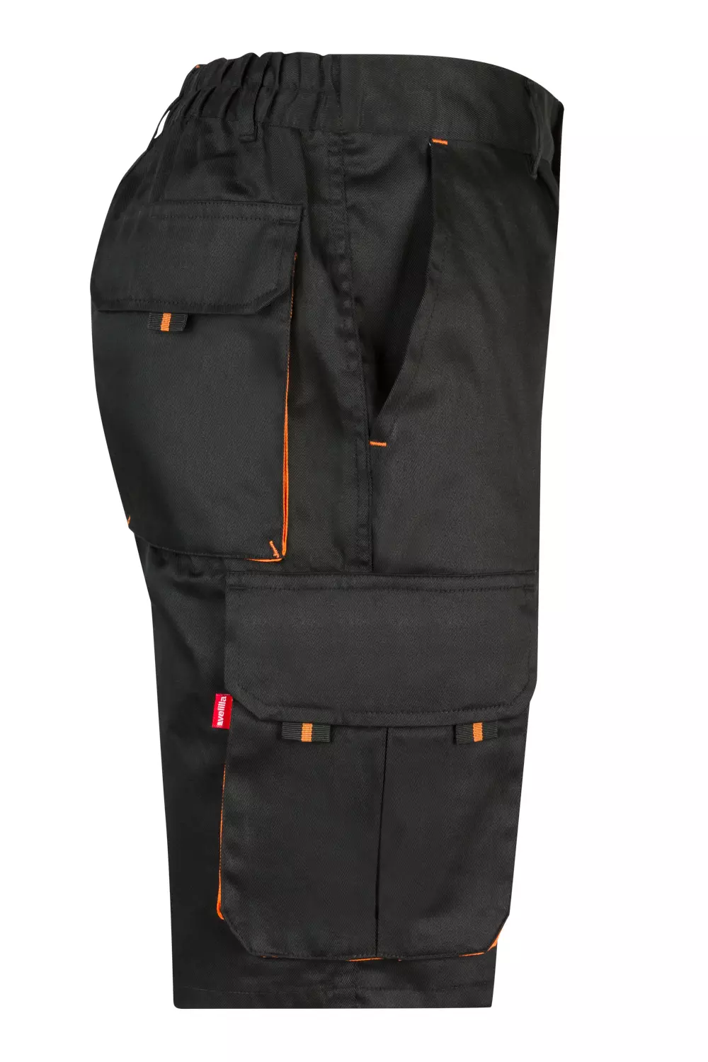 Velilla 103007-00-16, Work Shorts, Black/Orange, image 2