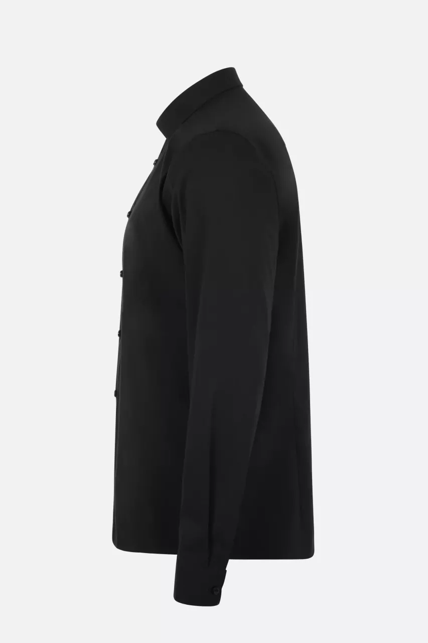Velilla 405017S-00, Long Sleeved Work Shirt, Black, image 2, gallery thumbnail