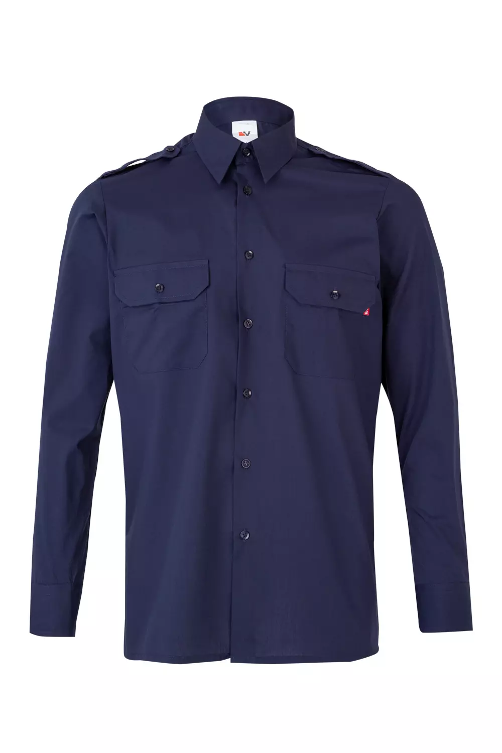 Velilla 530-01, Long Sleeved Work Shirt, Marine Blue