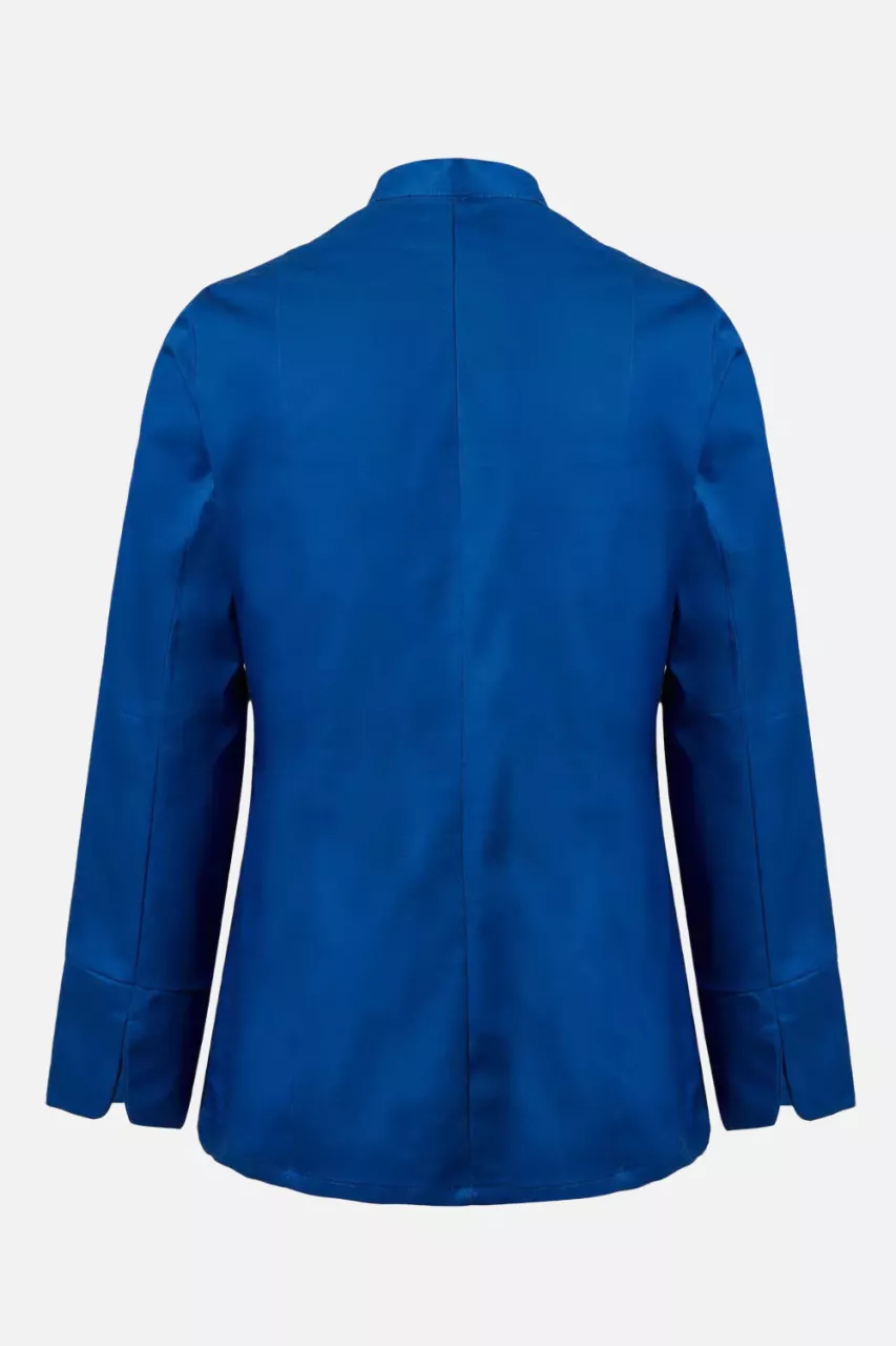 Velilla 405203TC-62, Long Sleeved Chef Jacket, Ultramarine Blue, image 2, gallery thumbnail
