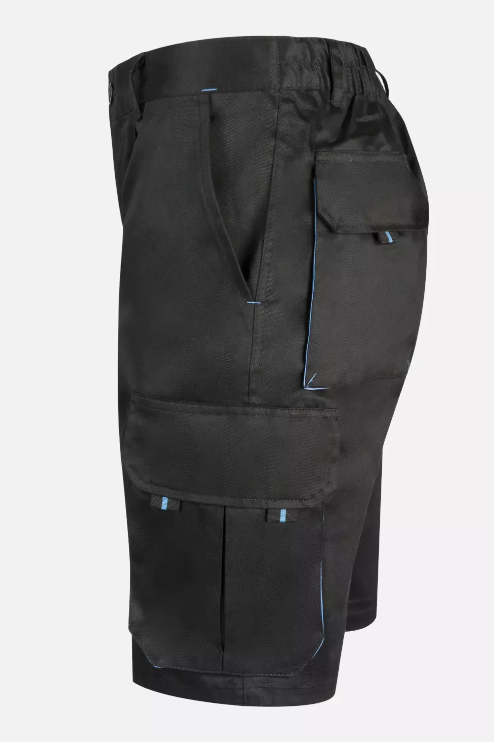 Velilla 103007-00-05, Work Shorts, Black/Sky Blue, image 6