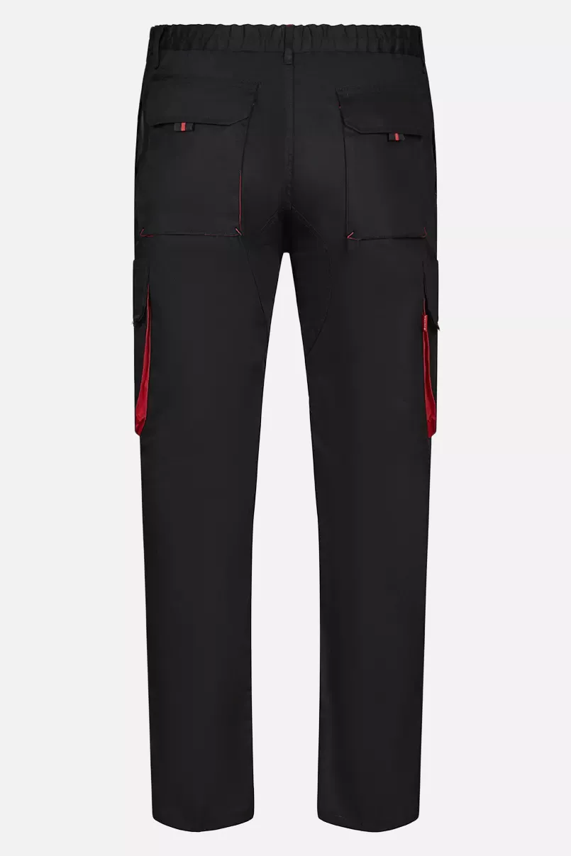 Velilla 103004-00-12, Arbeitshose, Schwarz/Rot, image 4