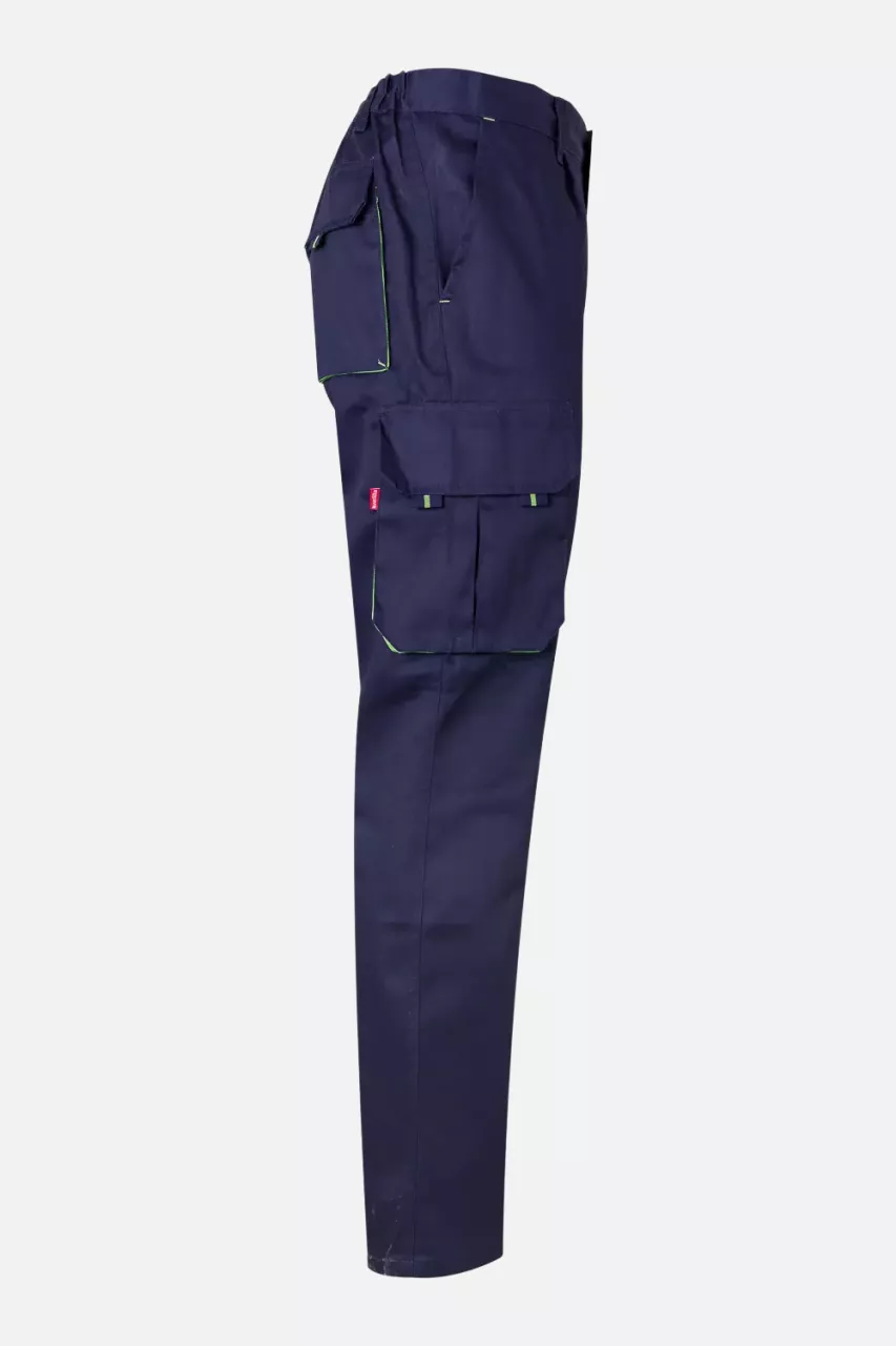 Velilla 103004-01-25, Work Trousers, Marine Blue/Lime Green, image 3, gallery thumbnail