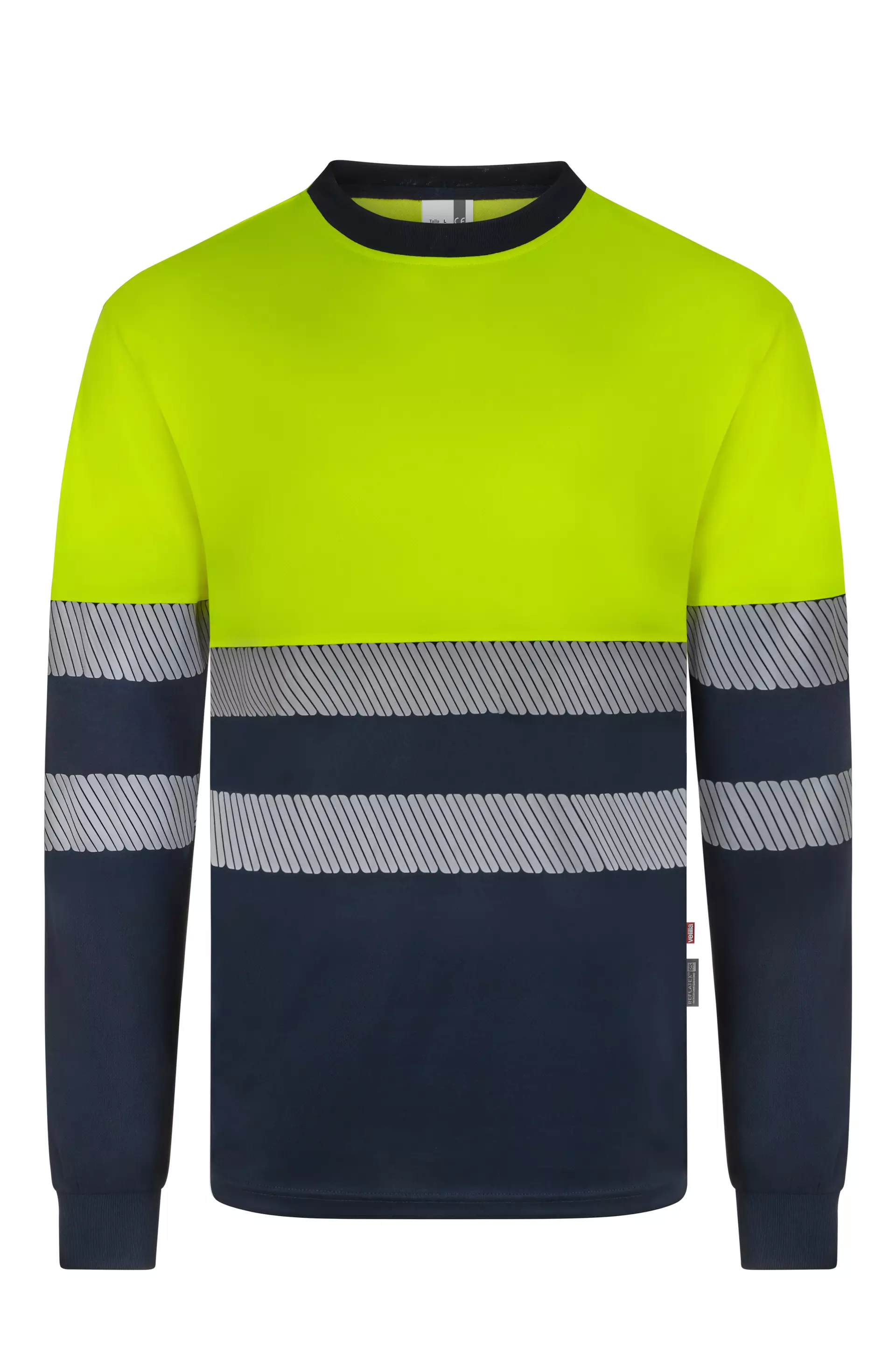 Velilla 305635-61-20-2, Warnschutz-Langarm-T-Shirt, Größe 4XL/5XL, Marineblau/Warngelb