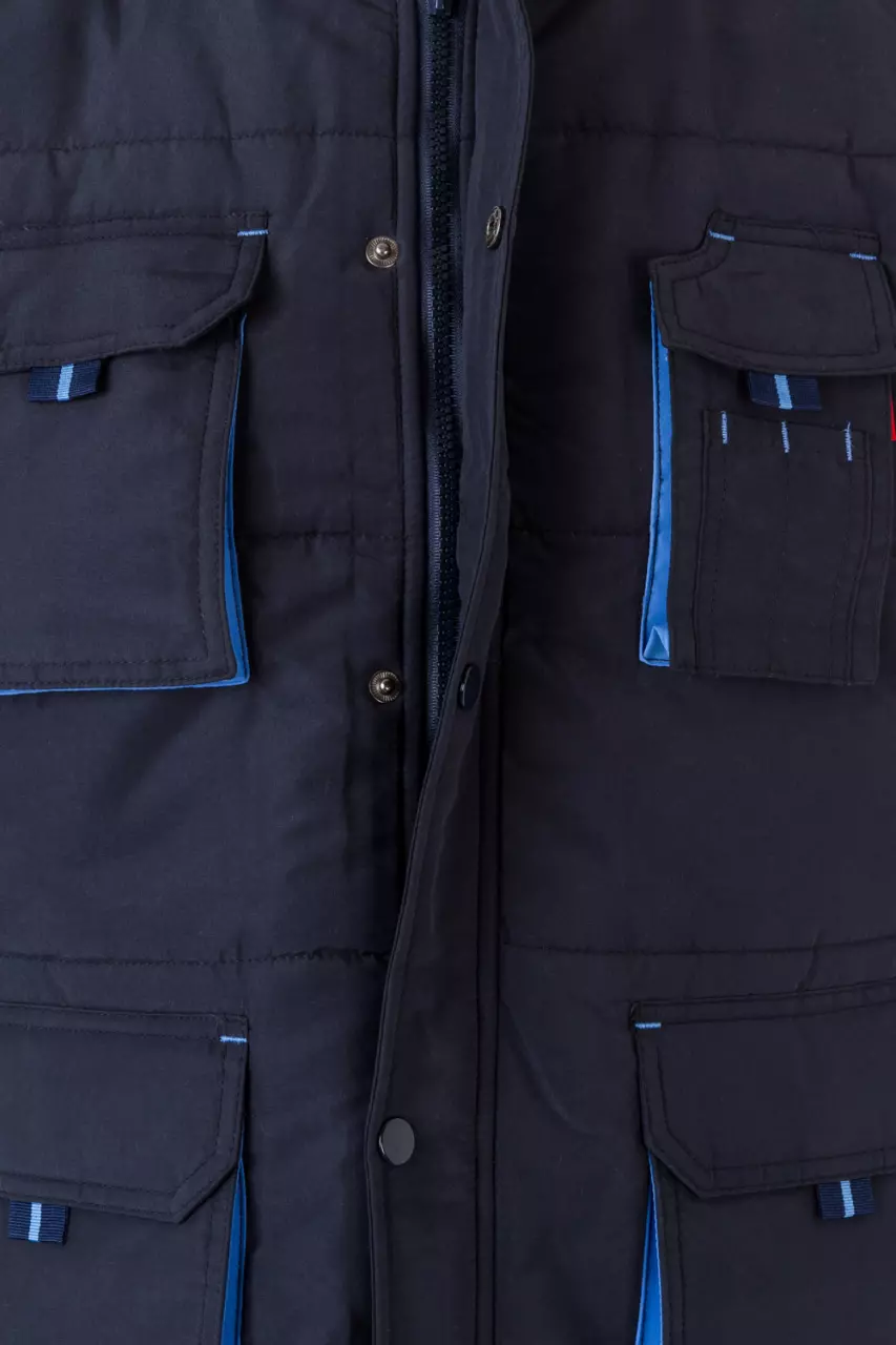 Velilla 205902-61-05, Padded Work Vest, Navy Blue/Sky Blue, image 4, gallery thumbnail