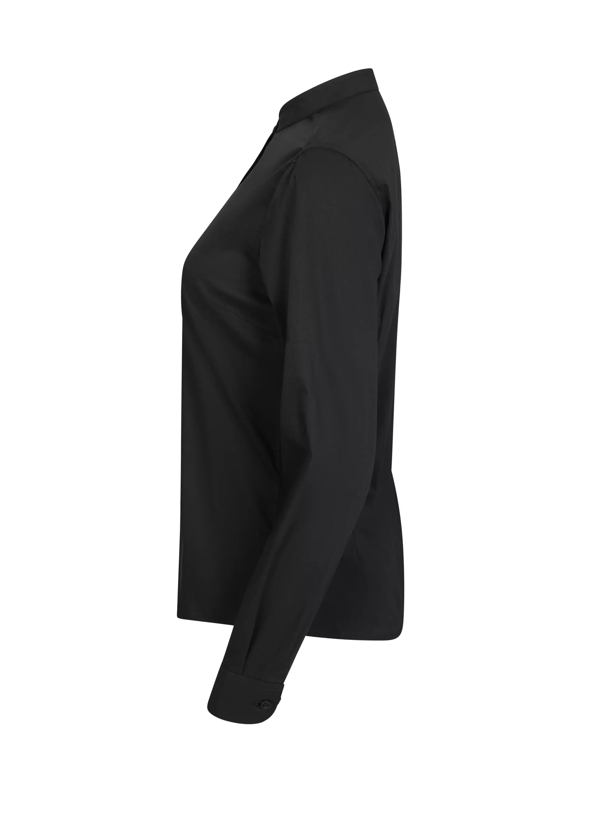 Velilla 405015S-00, Langarm-Stehkragen-Arbeitshemd, Schwarz, image 2