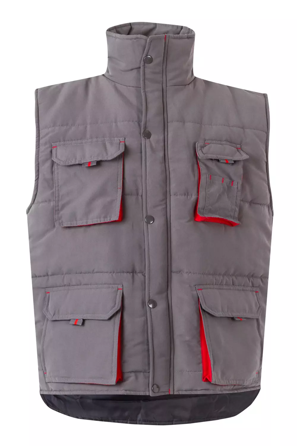 Velilla 205902-08-12, Padded Work Vest, Grey/Red