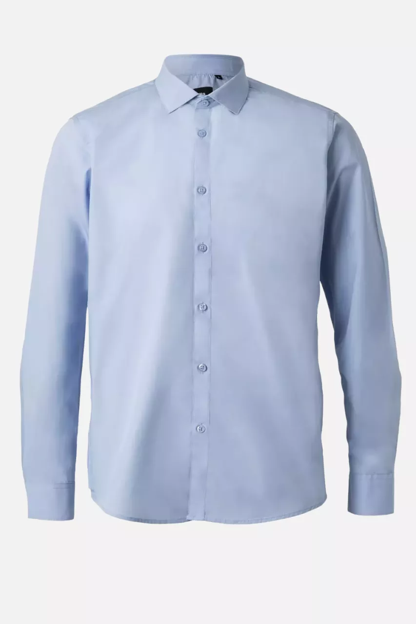 Velilla 405009-05, Long Sleeved Work Shirt, Sky Blue, image 1, gallery thumbnail