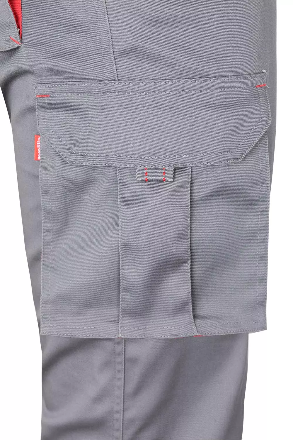 Velilla 103024S-08-12, Work Trousers, Grey/Red, image 6