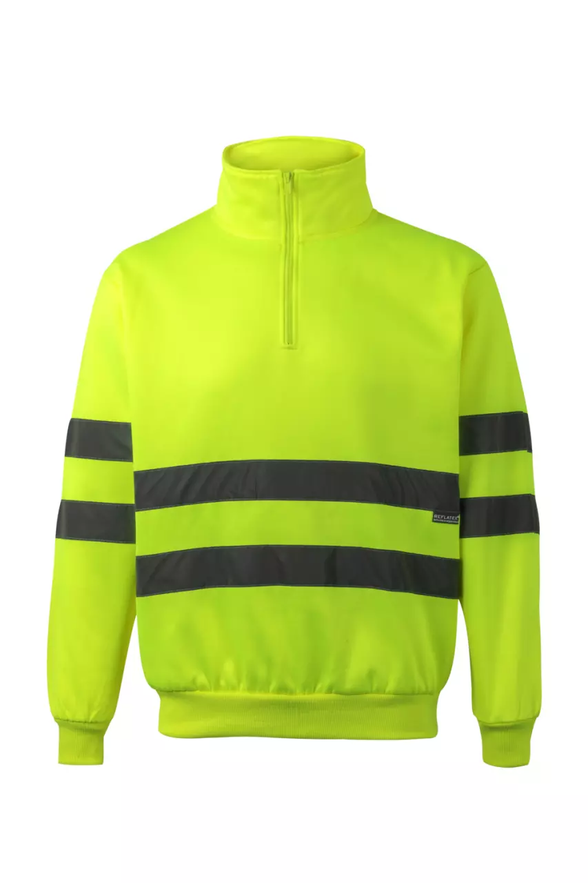 Velilla High-Vis Sweatshirt, Size 4XL/5XL, Hi-Vis Yellow