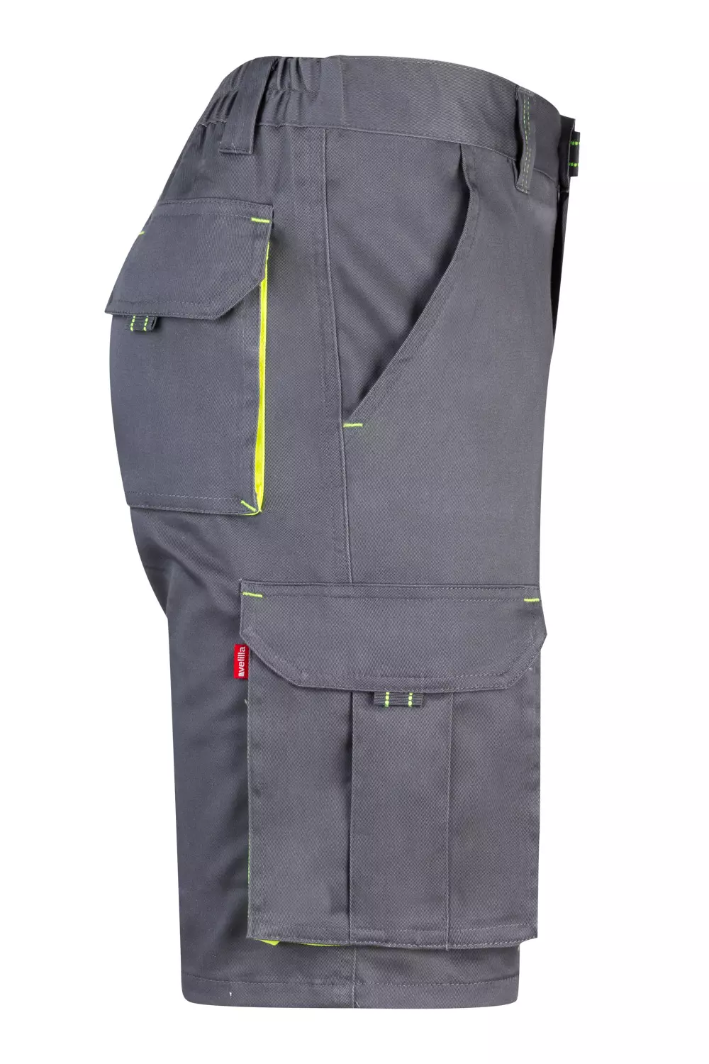 Velilla 103010S-08-20, Work Shorts, Grey/Hi-Vis Yellow, image 4