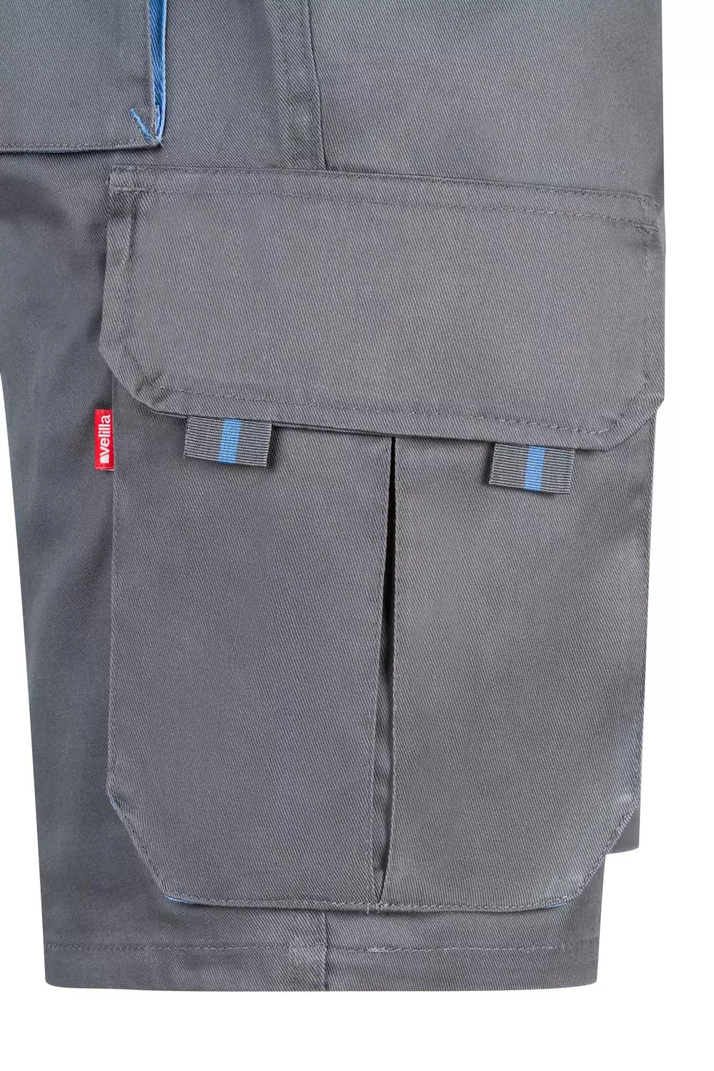 Velilla 103007-08-05, Work Shorts, Grey/Sky Blue, image 2