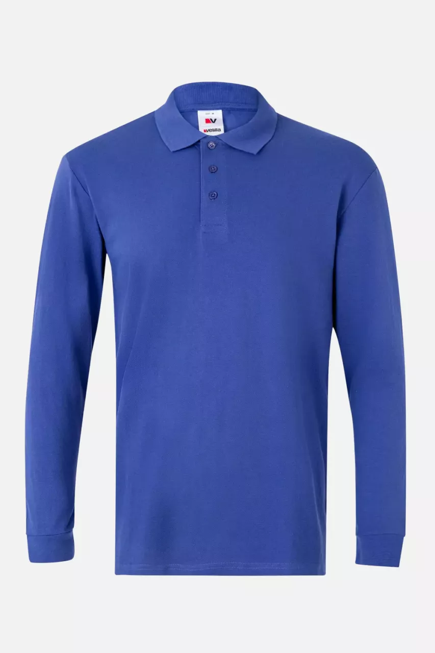 Velilla 105503-09, Long Sleeved Polo Shirt, Royal Blue, image 1, gallery thumbnail
