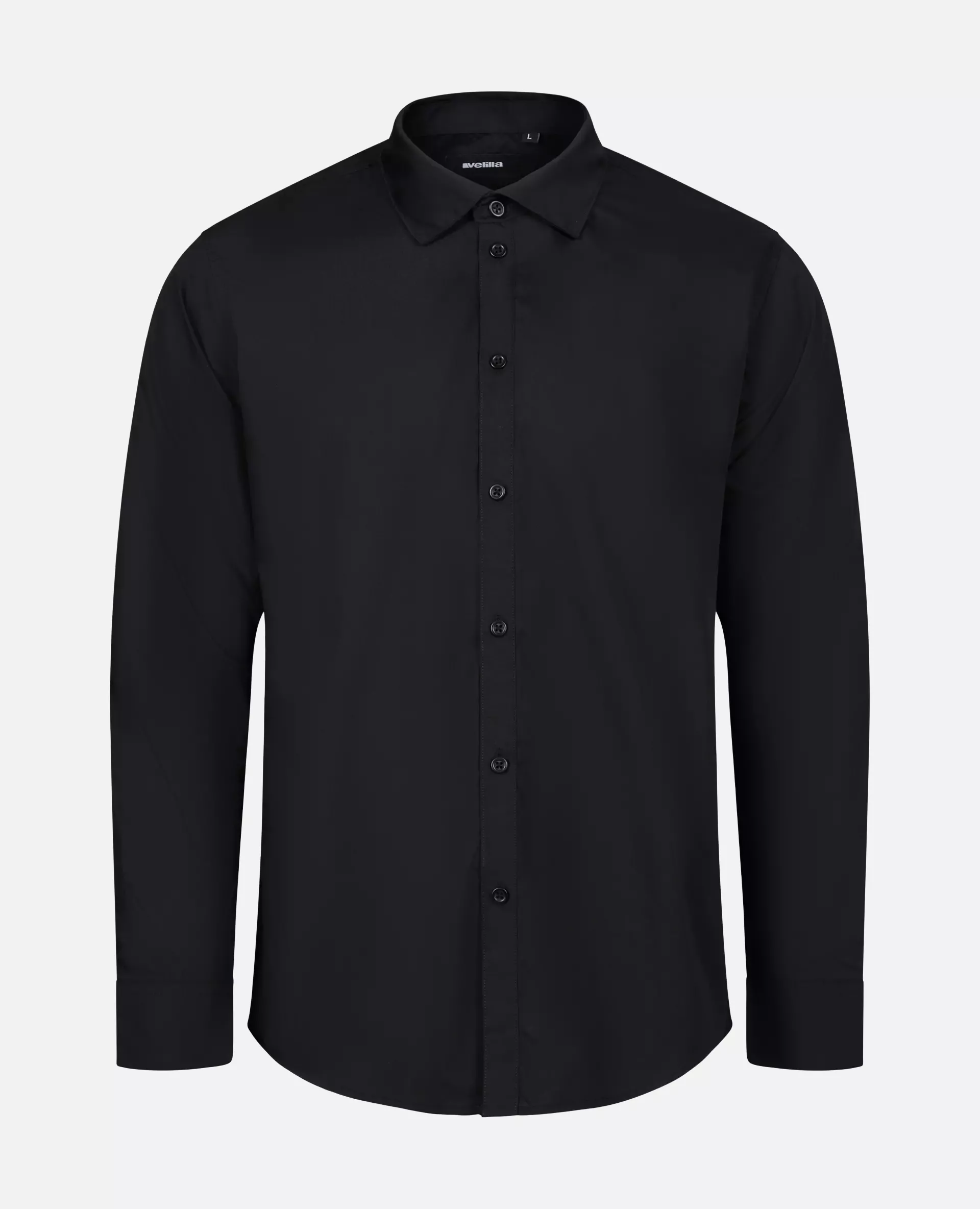 Velilla 405009-00, Long Sleeved Work Shirt, Black, image 1