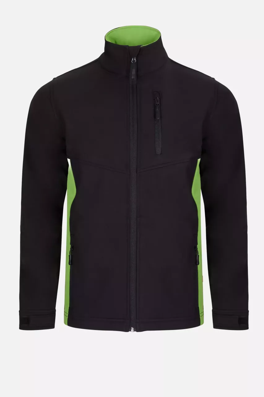 Velilla 106004-00-25, Work Jacket, Black/Lime Green, image 1, gallery thumbnail