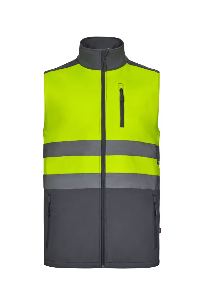 Velilla 305906-08-20-2, High-Vis Vest, Size 4XL/5XL, Grey/Hi-Vis Yellow