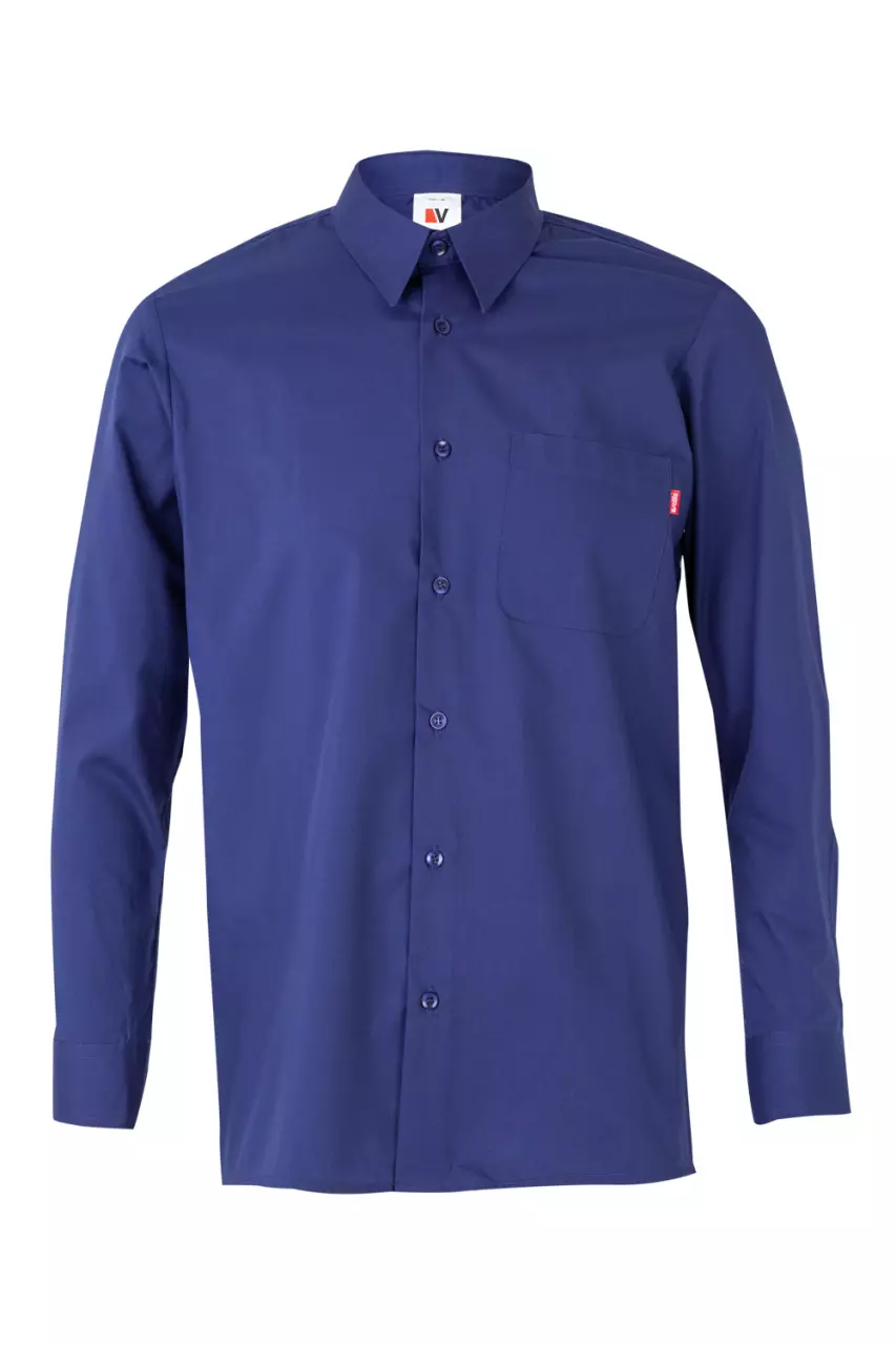 Velilla Long Sleeved Work Shirt, Royal Blue