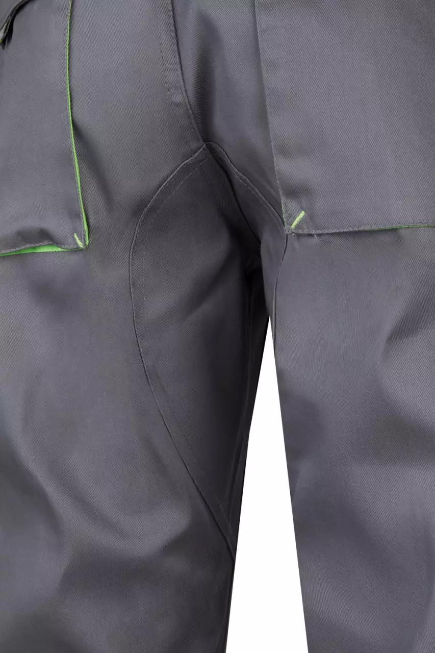 Velilla 103004-08-25, Work Trousers, Grey/Lime Green, image 3, gallery thumbnail