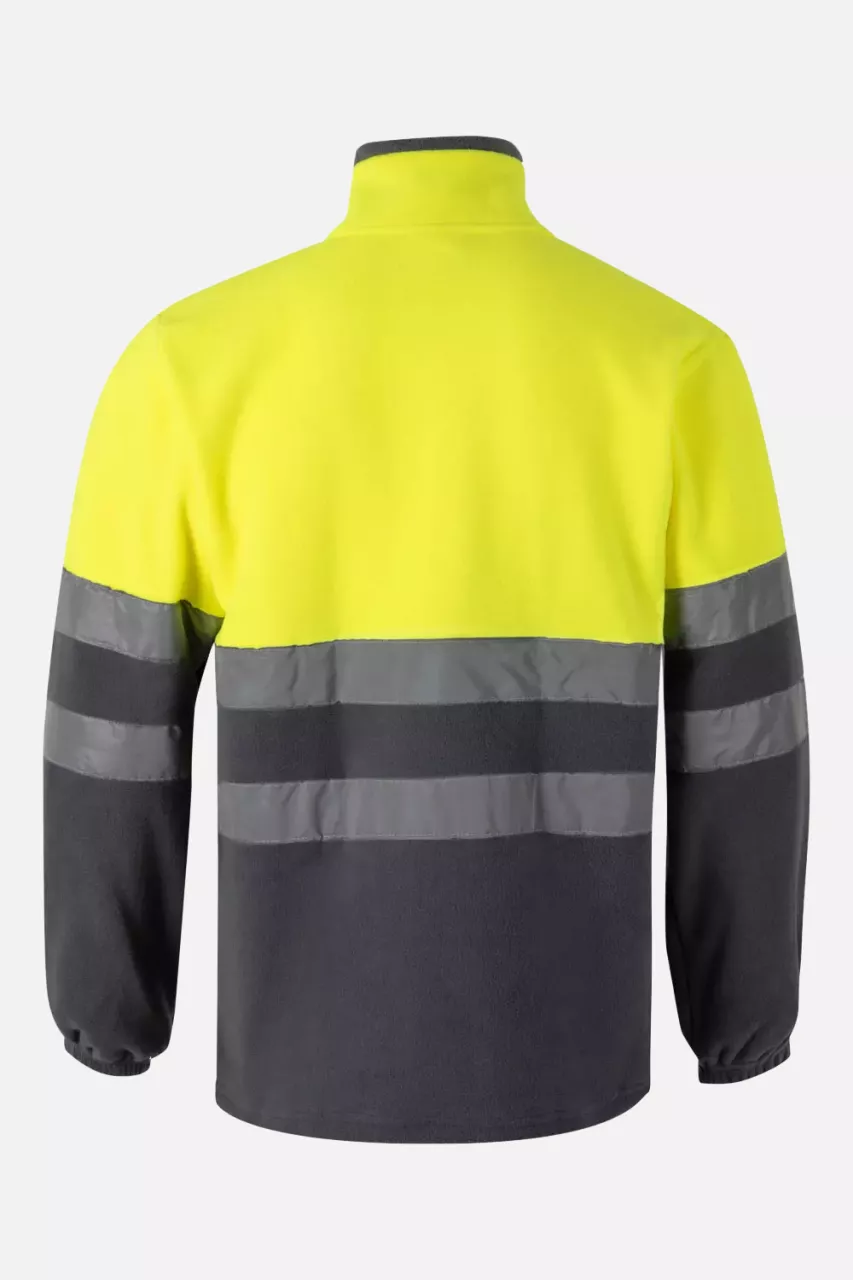 Velilla 0182-08-20-2, Warnschutz-Fleecejacke, Größe 4XL/5XL, Grau/Warngelb, image 2, gallery thumbnail