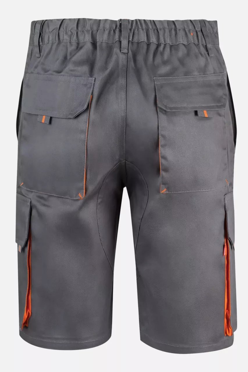 Velilla 103007-08-16, Work Shorts, Grey/Orange, image 3, gallery thumbnail