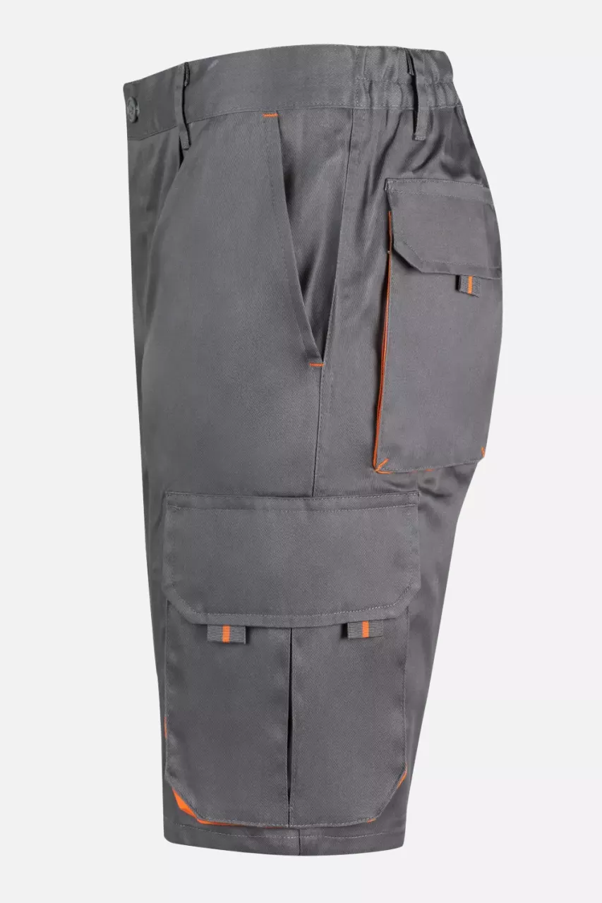 Velilla 103007-08-16, Work Shorts, Grey/Orange, image 7, gallery thumbnail