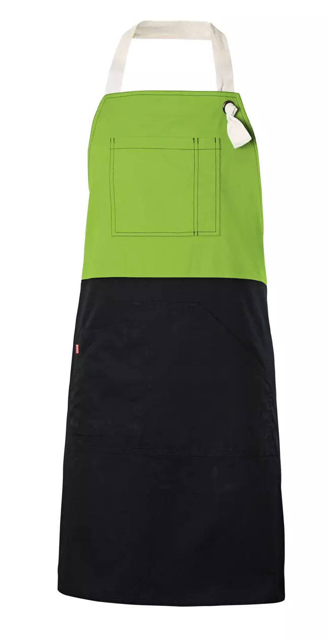 Velilla 404210B-25, Work Apron, Lime Green/Black