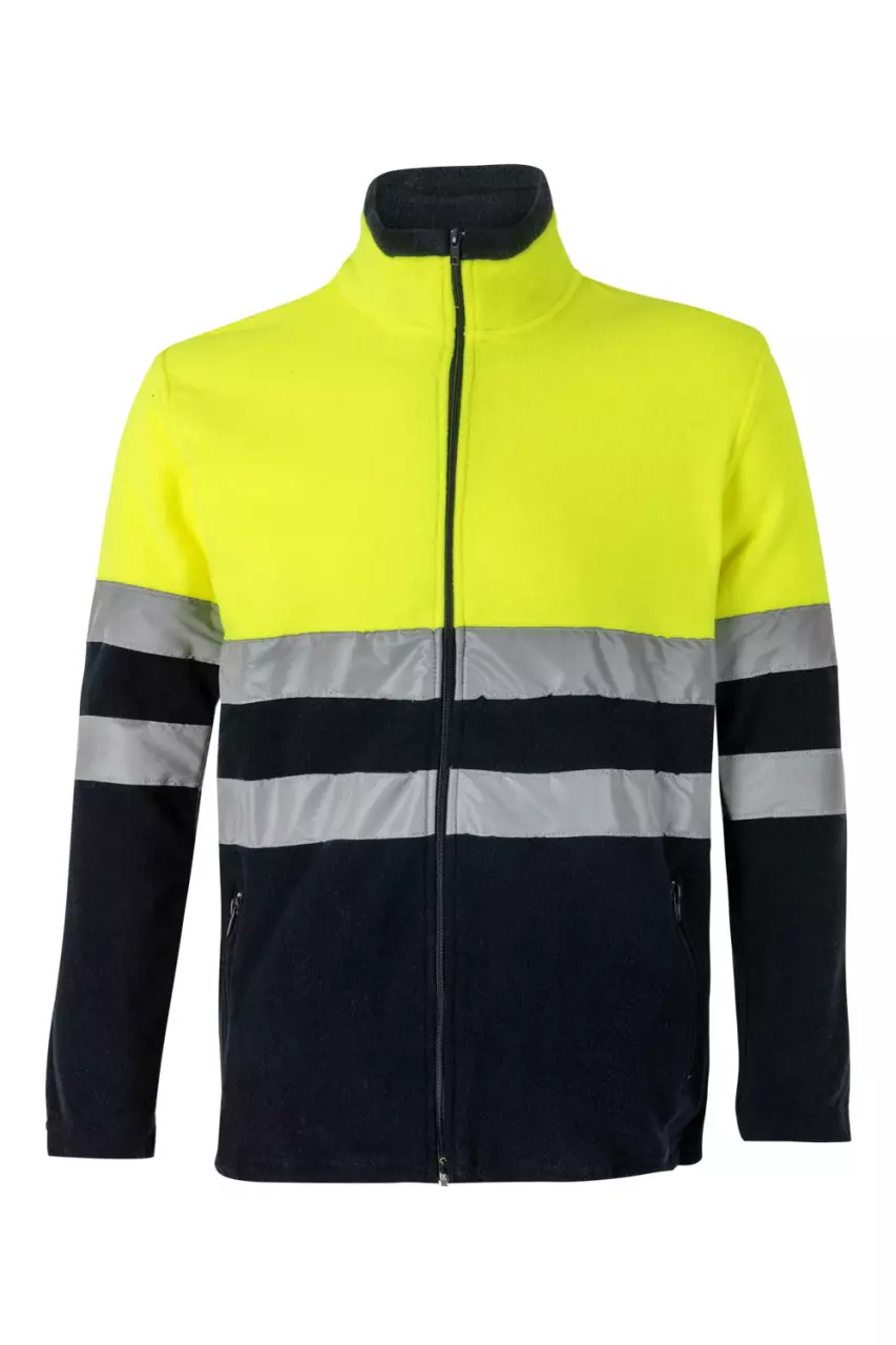 Velilla 301503-01-20, High-Vis Fleece Jacket, Marine Blue/Hi-Vis Yellow, image 1, gallery thumbnail