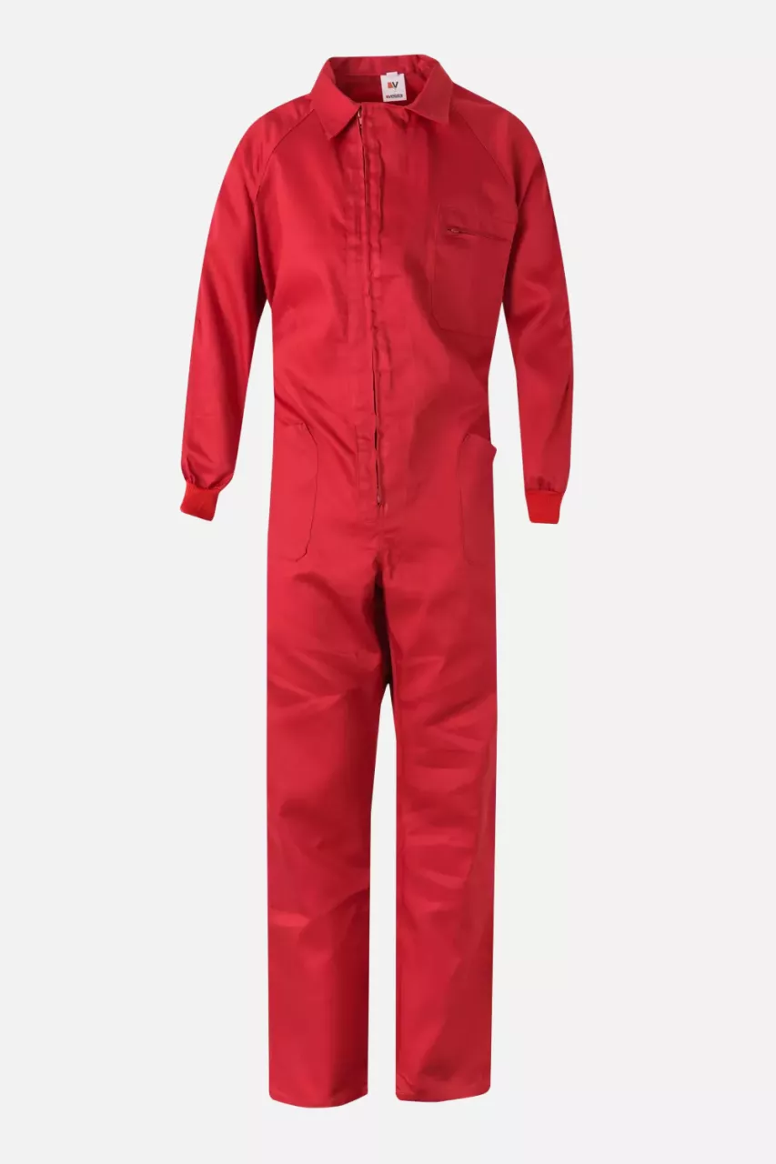 Velilla 214-12, Work Overall, Red, image 1, gallery thumbnail