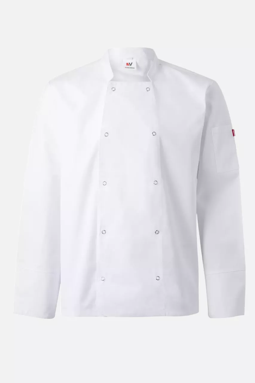 Velilla 405206-07, Long Sleeved Chef Jacket, White, image 1, gallery thumbnail