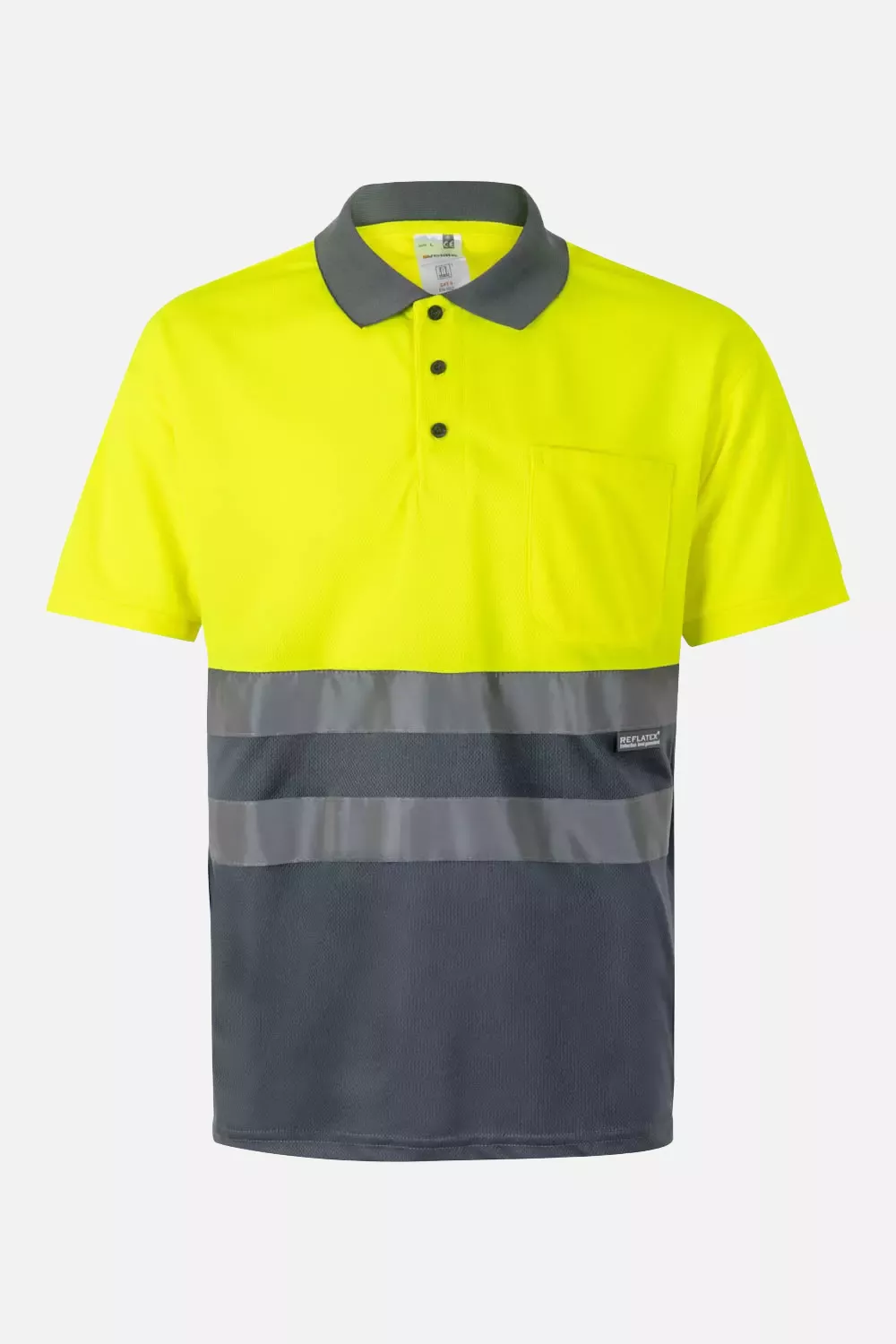 Velilla 0173-08-20, Warnschutz-Poloshirt, Grau/Warngelb, image 1